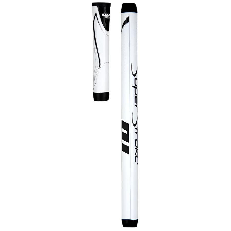 Super Stroke Zenergy Tour 1.0 Putter Grips (2 Pieces)-White/Black